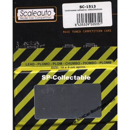 Scaleauto sc-1513 Plomb adhésive 100x50x2mm
